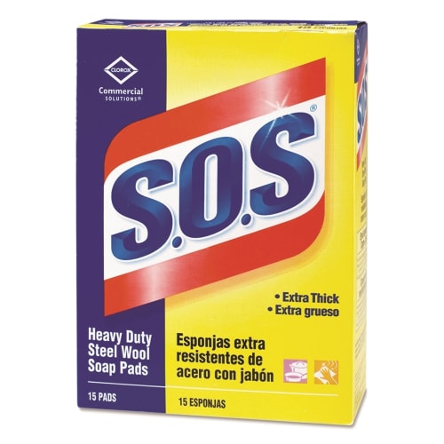 S.O.S. Steel Wool Soap Pads 15/Box
